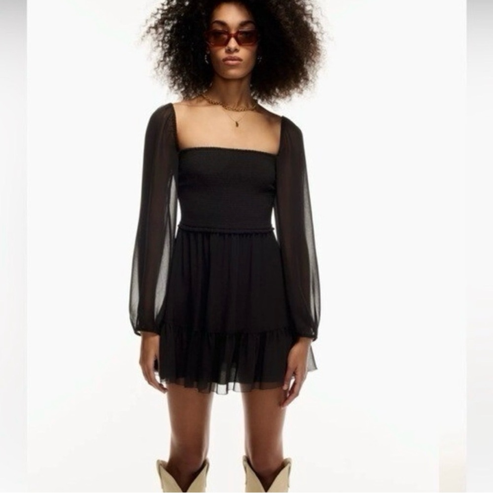 Aritzia Wilfred Tempest Mini Dress Black 2XL